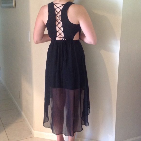 Women's HighLow Flow Flowy Dress - Picture 3 of 3