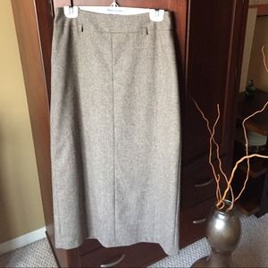 Ann Taylor long wool tweed skirt -classic