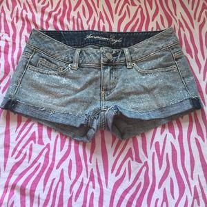 American Eagle sparkle Jean shorts