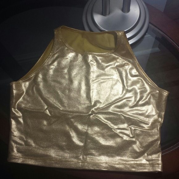 American Apparel Gold crop top