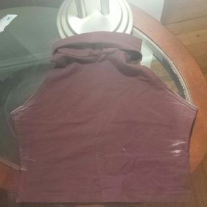 American Apparel burgundy turtleneck crop top