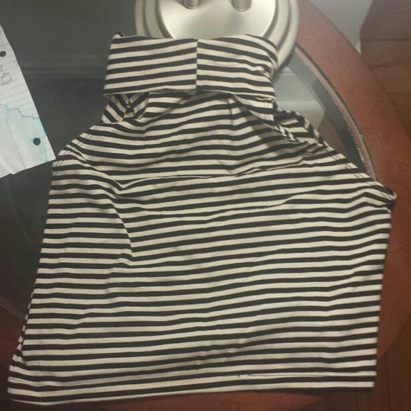 American Apparel striped turtleneck crop top