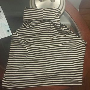 American Apparel striped turtleneck crop top