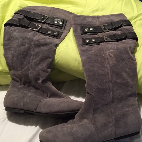 Gray boots