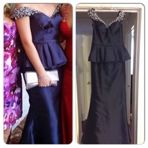 Evning gown Terani Navy Blue