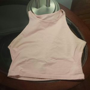 American Apparel powder pink sleeveless crop top