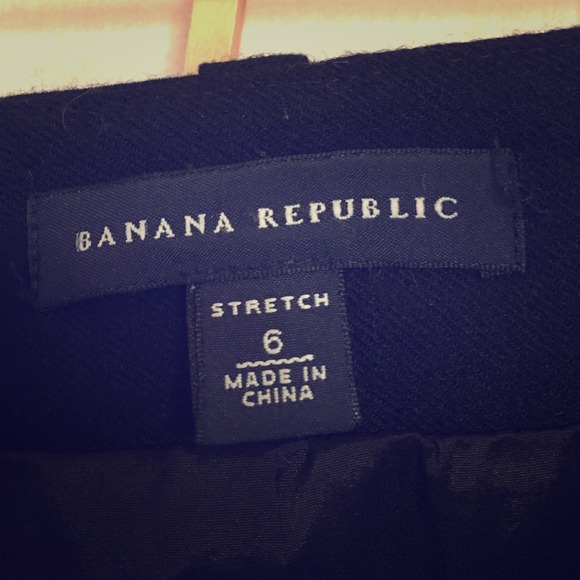 Banana republic black knee length business skirt