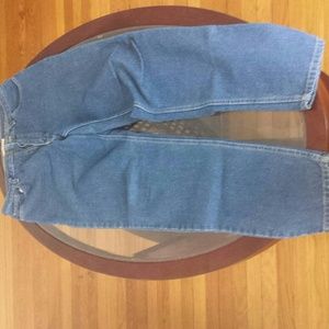 American Apparel dark denim high waist jeans