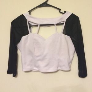 Black and white crop top