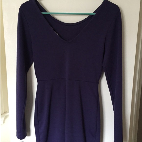 BCBGeneration XS cotton mini dress in purple. - Picture 3 of 4