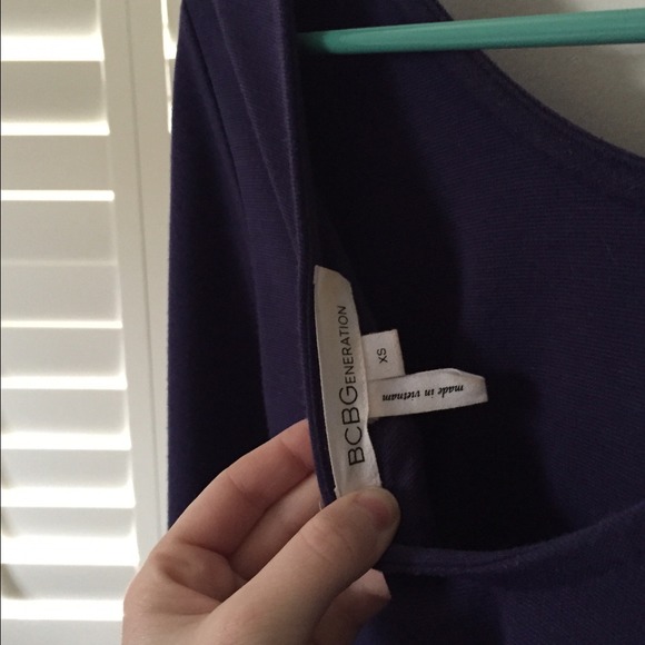 BCBGeneration XS cotton mini dress in purple. - Picture 4 of 4