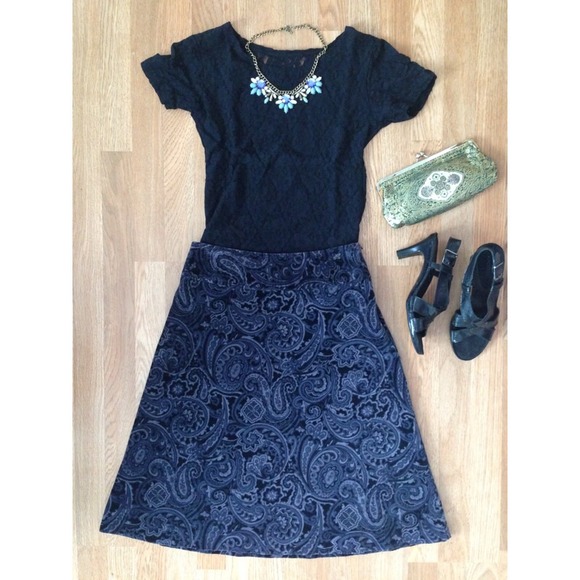 🚫Sold🚫Merona a-line skirt sz 6. Velvet. Purple! - Picture 4 of 4