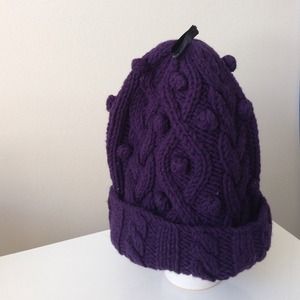 Express purple knit hat