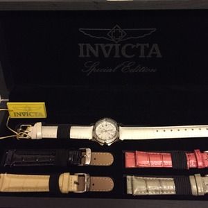 Invicta Watch with assorted bands and case