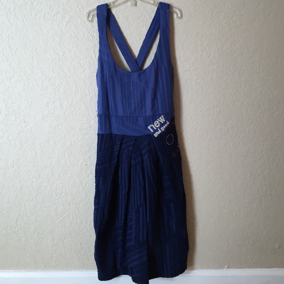 ⬇️Blue desigual dress size medium worn once
