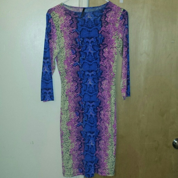 Snake Print Midi Dress
