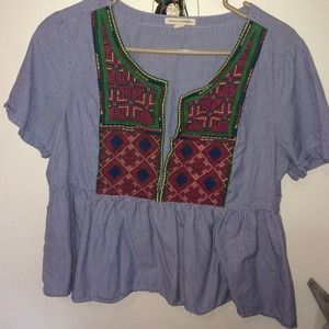 striped Native American styled top!!