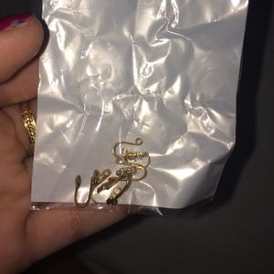 6 clip on gold nose rings from INDIA!