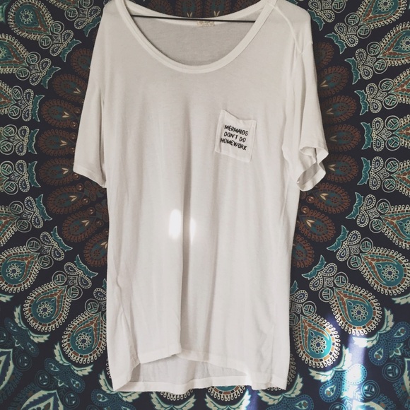 Brandy Melville Mermaids Don't Do Homework Shirt