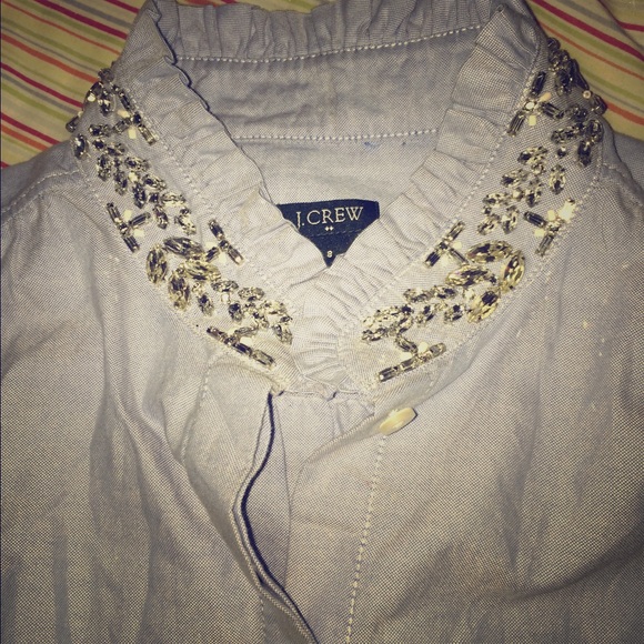 🎀 Jcrew Sparkly Collar Top 🎀 HARD TO FIND