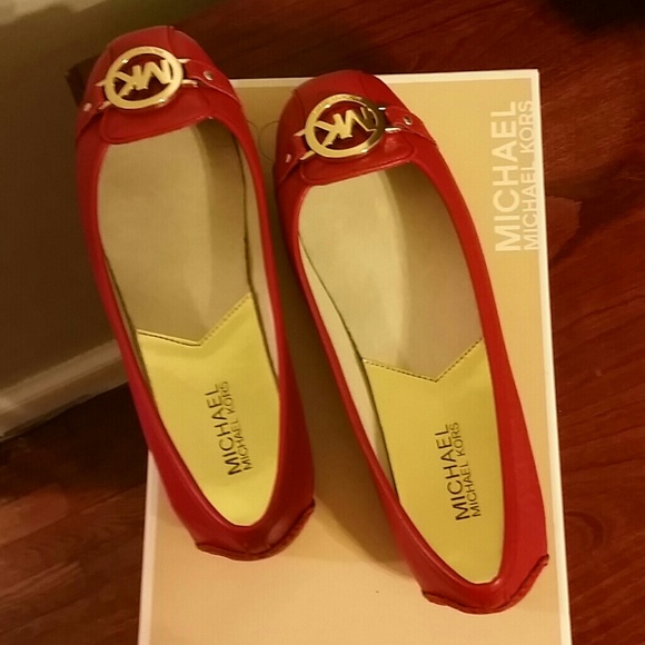 Michael by Michael Kors Red Fulton Flats