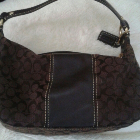 Authentic Coach canvas and leather mini