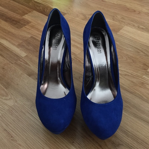 Forever 21 blue suede shoes - Picture 2 of 4