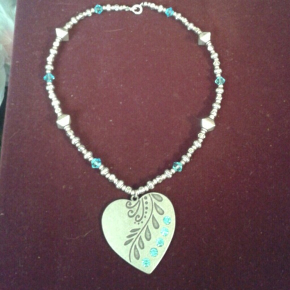 Beaded heart necklace