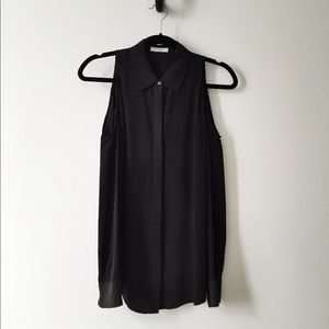 Equipment Black Nixie Blouse Cutout Shoulders XS