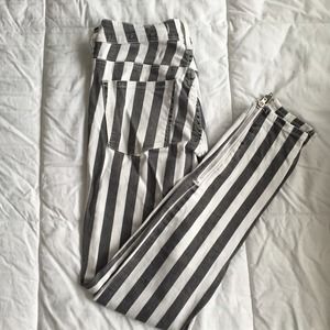 Bullhead high waisted striped jeans