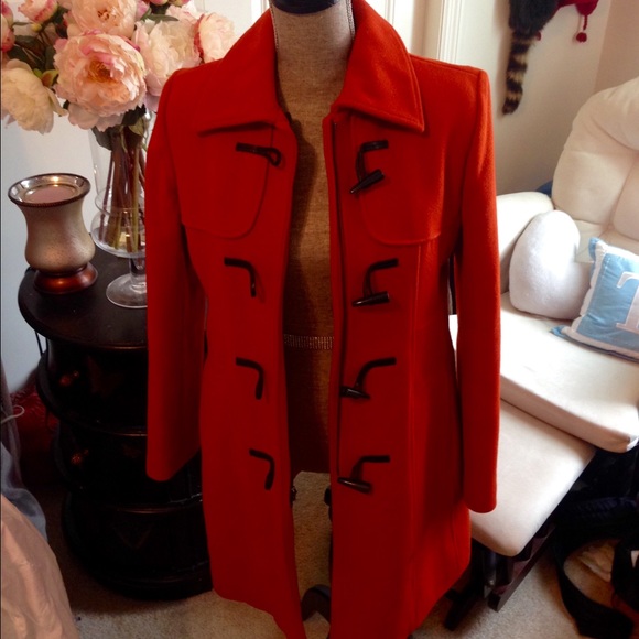 Banana Republic Orange wool and quilted coat