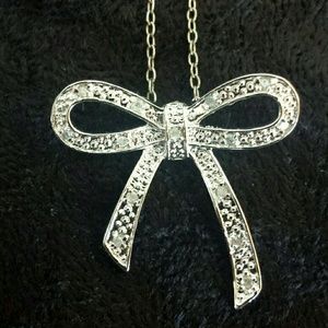 New. Diamond Bow Pendant
