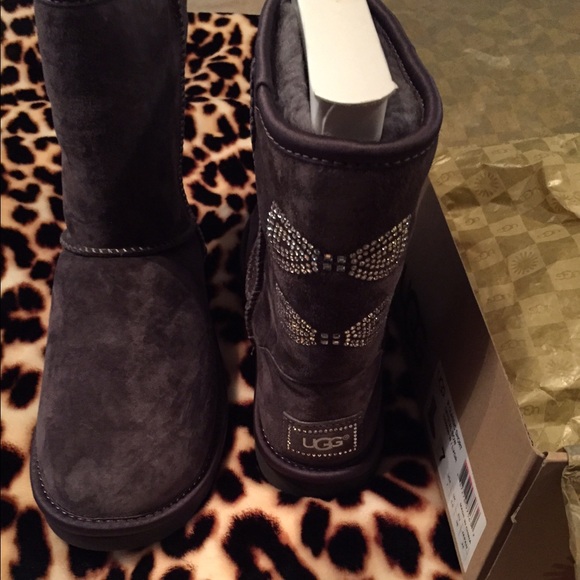 Super cute Authentic grey color UGGs w/ crystals
