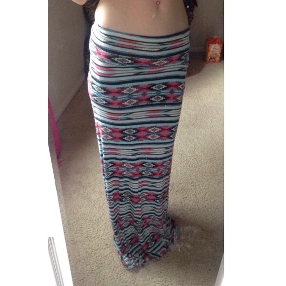 Tribal Jersey Maxi Skirt