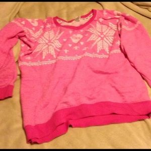 🎉SALE🎉Victoria's Secret pink snowflake crew 🎉