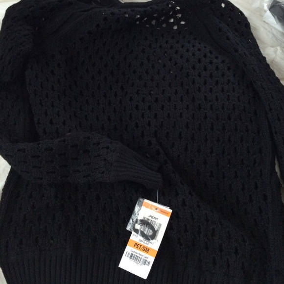 INC International Concepts Black Sweater with Sequin Front - Picture 4 of 4
