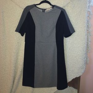Loft gray and black dress