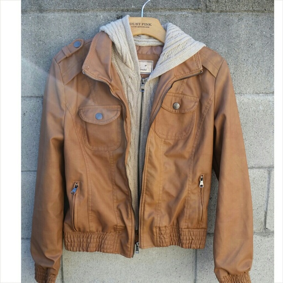 Tan Leather Jacket NWOT
