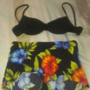 High waisted bathing suit