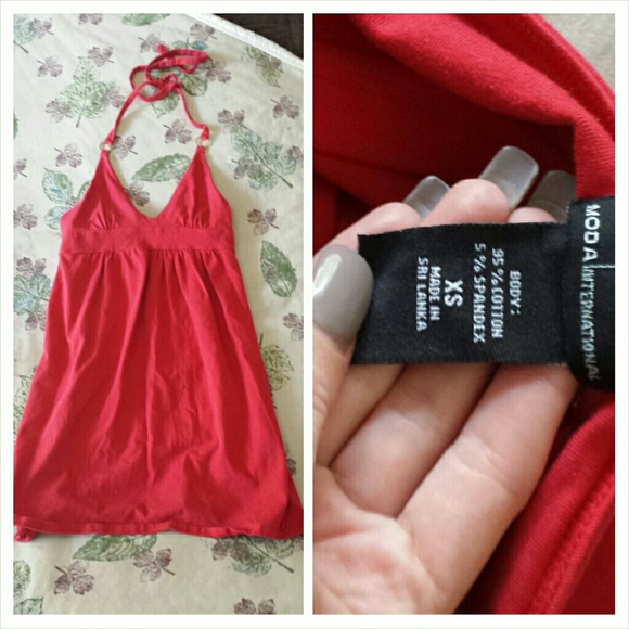 Red VS Halter Dress