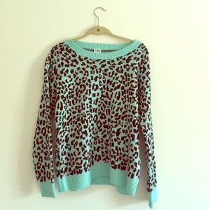 Victoria's Secret PINK oversized leopard sweater