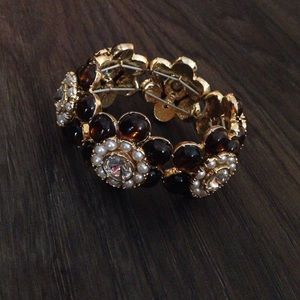 Ann Taylor Flower Tortoiseshell Bracelet