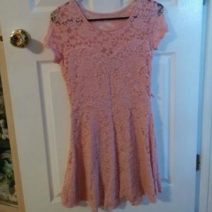 Pink lace dress