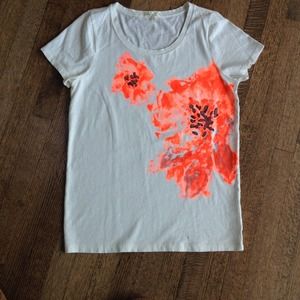 🔸SOLD🔸NWT J CREW Neon Painted Flower Tee sze XL