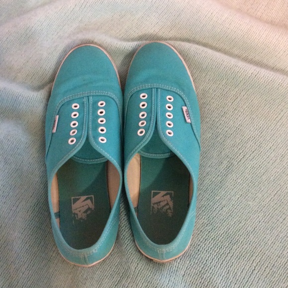 Bright Teal Low Vans 💎
