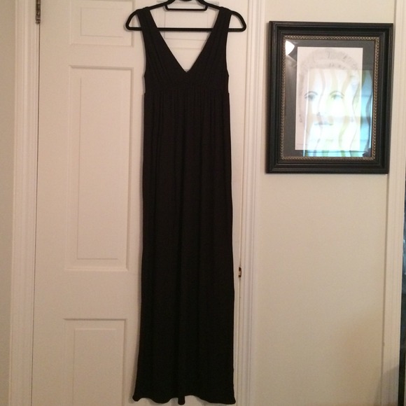 Black Cotton J. Crew Maxi Dress
