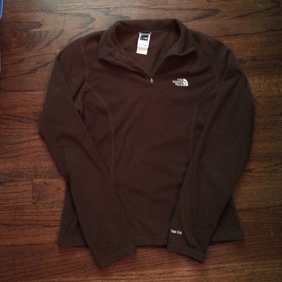 Brown North Face Fleece Pullover