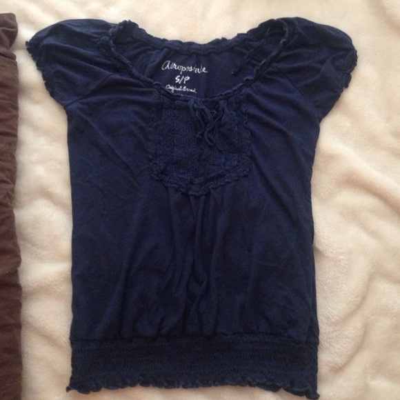 Aeropostale SMALL short-sleeved, Navy Blue