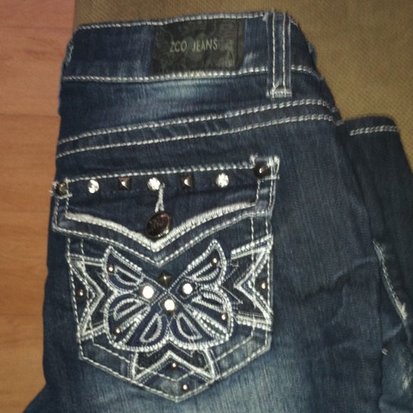 Detailed pocket skinny jeans