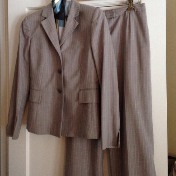 Pin striped suit